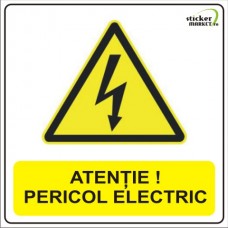 Pericol electric 14x14cm